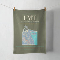 Thumbnail for Klamath Falls Airport (LMT) design on green army towel