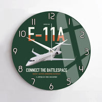Thumbnail for E-11A BACN design on dark green no frame wall clock