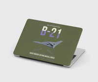 Thumbnail for B-21 Raider design on green army MacBook case