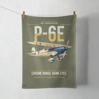 Thumbnail for Curtiss P-6E Hawk design on green army towel