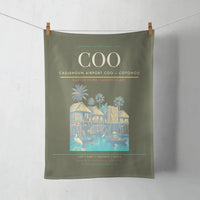 Thumbnail for Cadjehoun Airport (COO) design on green army towel