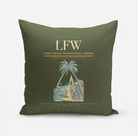 Thumbnail for Lome-Tokoin International Airport (LFW) design on green army pillow