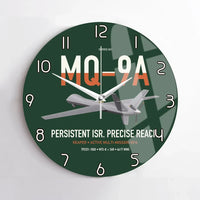 Thumbnail for MQ-9A Reaper design on dark green no frame wall clock