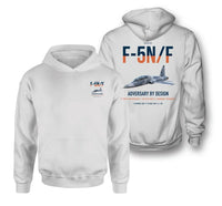 Thumbnail for F-5N F Adversary design on white double-side hoodie, double-side print