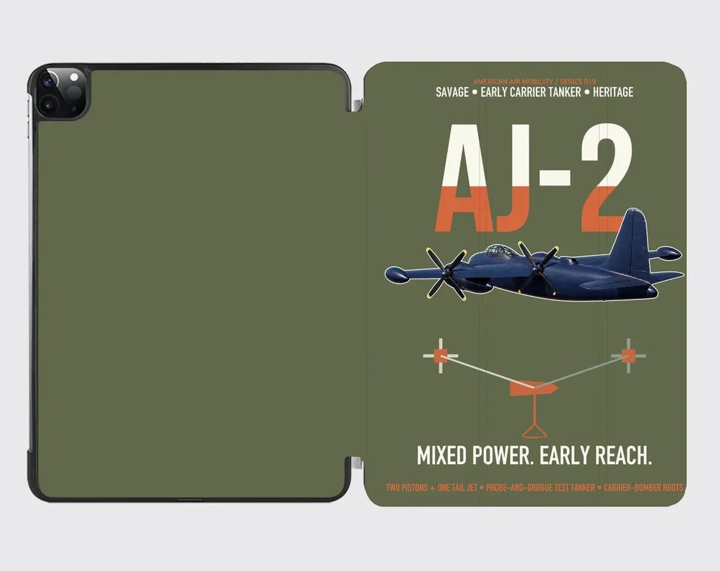 AJ-2 Savage Tanker design on green army ipad tablet case