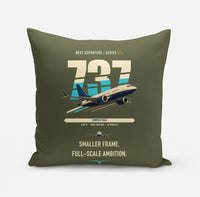 Thumbnail for Boeing 737 MAX 7 design on green army pillow