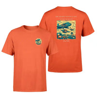 Thumbnail for VINTAGE G4471 - The Skydive Festival Lift - Double-Side T-Shirt design on orange double side t shirt
