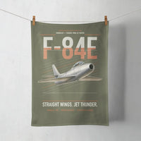 Thumbnail for F-84E Thunderjet design on green army towel