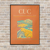 Thumbnail for Camilo Daza International Airport CUC — Cúcuta vertical canvas print - framed - orange background