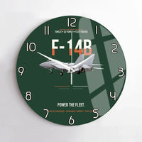 Thumbnail for F-14B Tomcat Power The Fleet design on dark green no frame wall clock