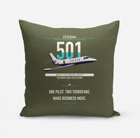 Thumbnail for Cessna 501 Citation I SP design on green army pillow