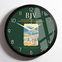 Thumbnail for Milas-Bodrum Airport BJV Wall-Clock Framed - Dark Green