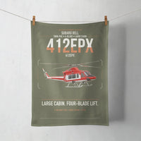 Thumbnail for SUBARU Bell 412EPX design on green army towel