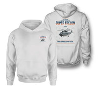 Thumbnail for Sud Aviation SA 321G Super Frelon design on white double-side hoodie, double-side print