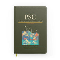 Thumbnail for Petersburg James A. Johnson Airport (PSG) design on green army notebook