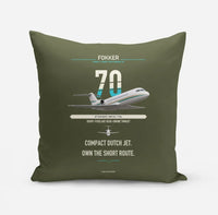Thumbnail for Fokker 70 design on green army pillow