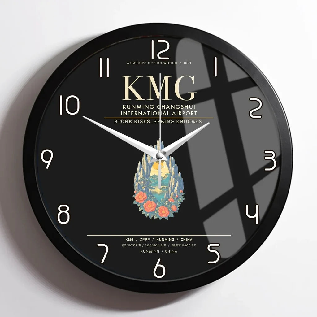 Kunming Changshui International Airport KMG Wall-Clock Framed - Black