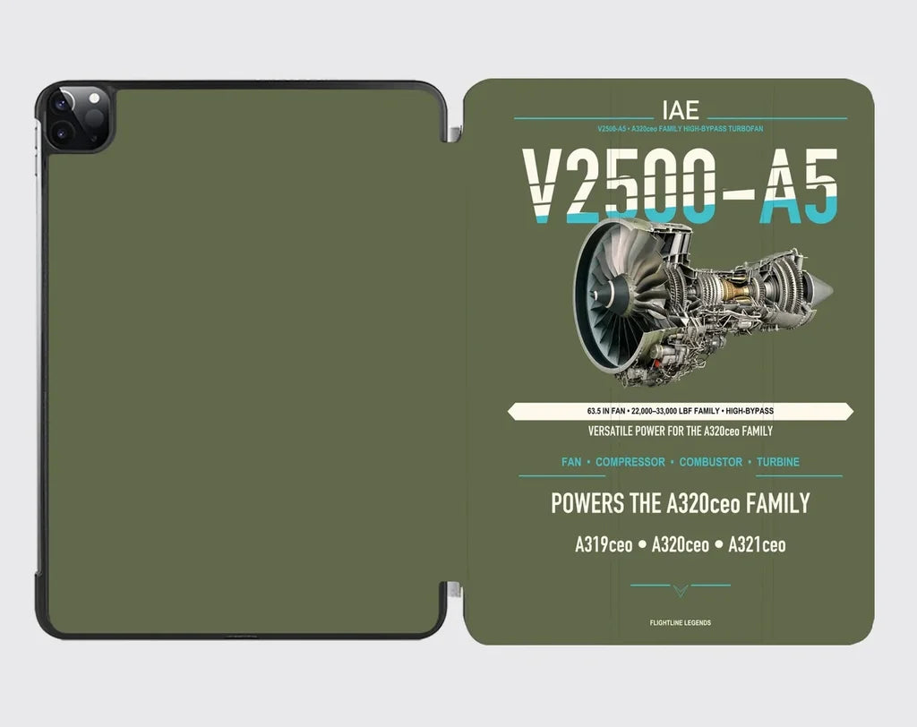 V2500-A5 design on green army ipad tablet case