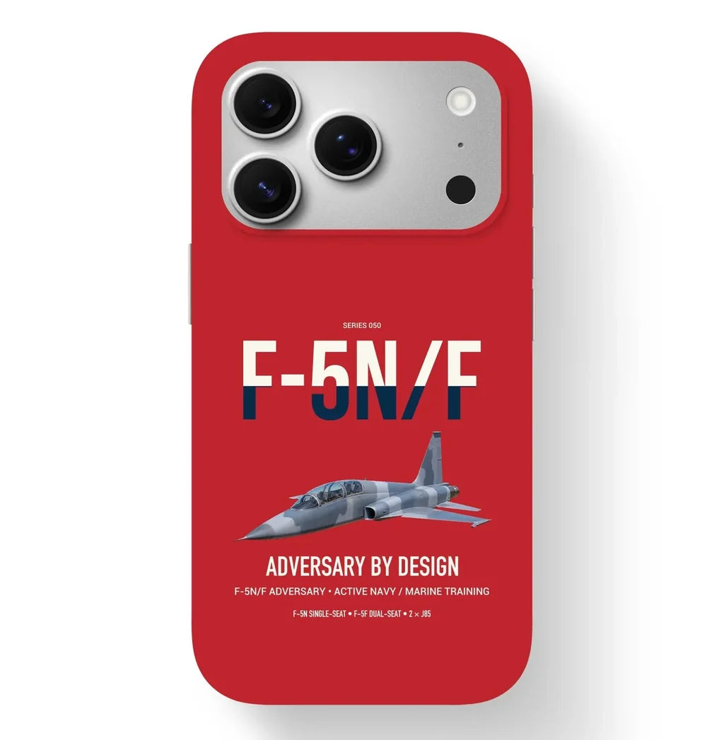 F-5N F Adversary design on red magsafe iphone case, for iPhone 17 Pro