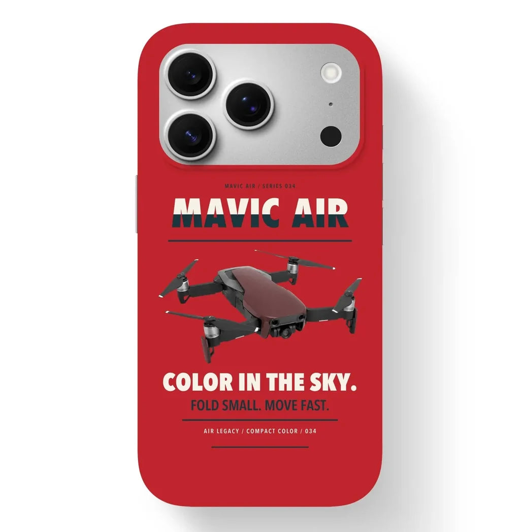 DJI Mavic Air Case design on red iphone case