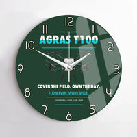 Thumbnail for DJI Agras T100 design on dark green no frame wall clock
