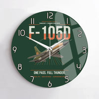 Thumbnail for F-105D Thunderchief design on dark green no frame wall clock