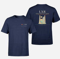 Thumbnail for Luxor International Airport (LXR) design printed on navy blue double-side t-shirt