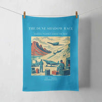 Thumbnail for VINTAGE G4334 - The Dune Shadow Race - Designed Towels design on turquoise