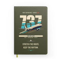 Thumbnail for Boeing 737-400 Classic design on green army notebook