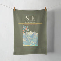 Thumbnail for Sion Airport (SIR) design on green army towel