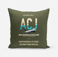 Thumbnail for Airbus ACJ319neo design on green army pillow