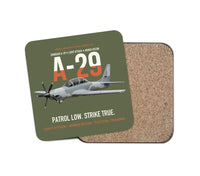 Thumbnail for A-29 Super Tucano Light Attack design on green army 1 piece coaster