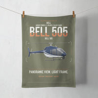 Thumbnail for Bell 505 design on green army towel