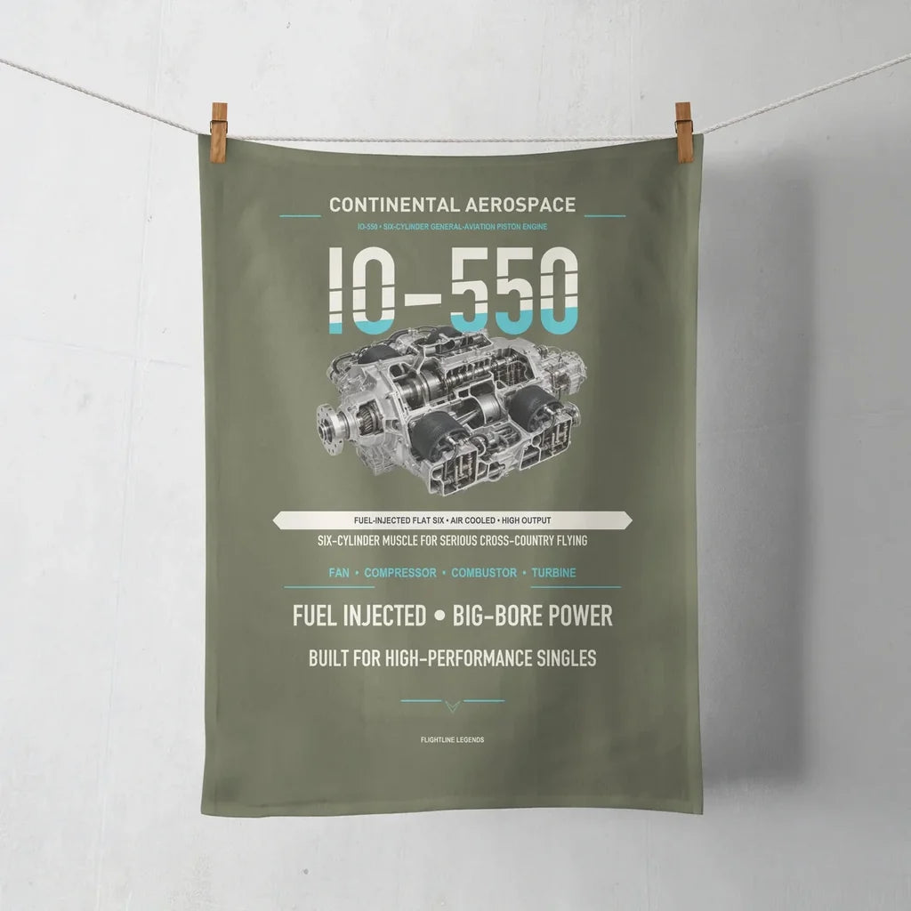 IO-550 design on green army towel