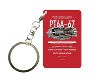 Thumbnail for PT6A-67 Key Chain design on red key chain