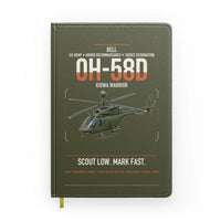 Thumbnail for Bell OH-58D Kiowa Warrior design on green army notebook