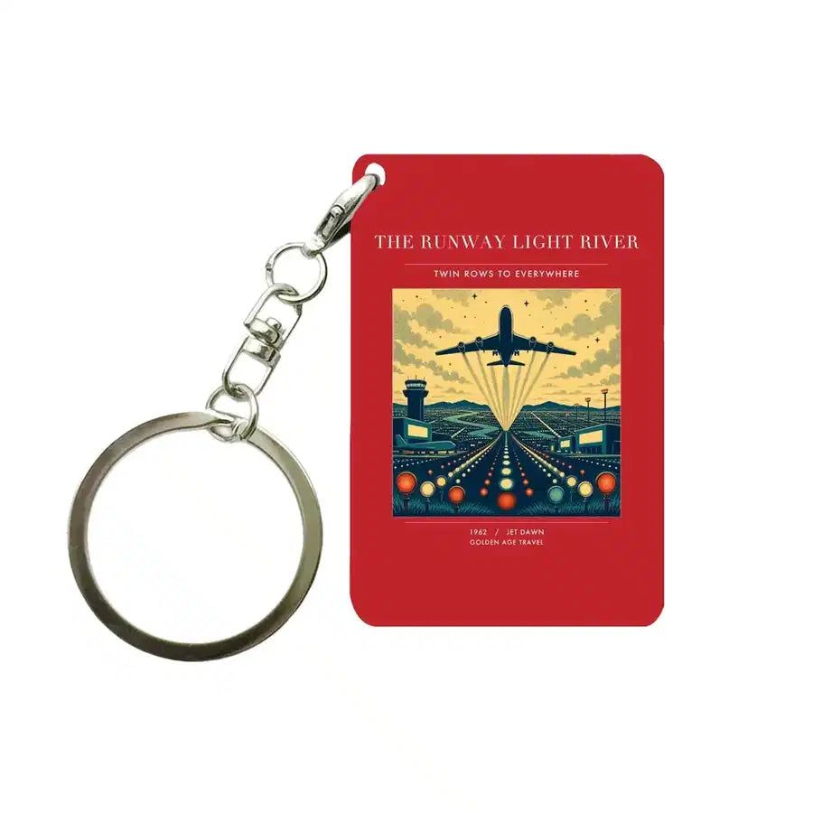 VINTAGE G4303 - The Runway Light River - Designed Key Chain design on red