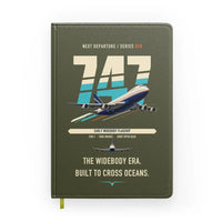 Thumbnail for Boeing 747-200B design on green army notebook
