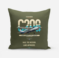 Thumbnail for Cessna 208 Caravan design on green army pillow