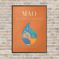 Thumbnail for Manaus - Eduardo Gomes International Airport MAO - Canvas Framed - Orange