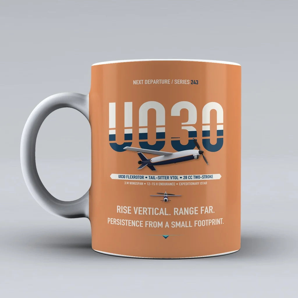 U030 Flexrotor Mug design on orange airbus