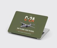 Thumbnail for C-2A Greyhound design on green army MacBook case