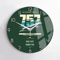 Thumbnail for Boeing 757-200 design on dark green no frame wall clock