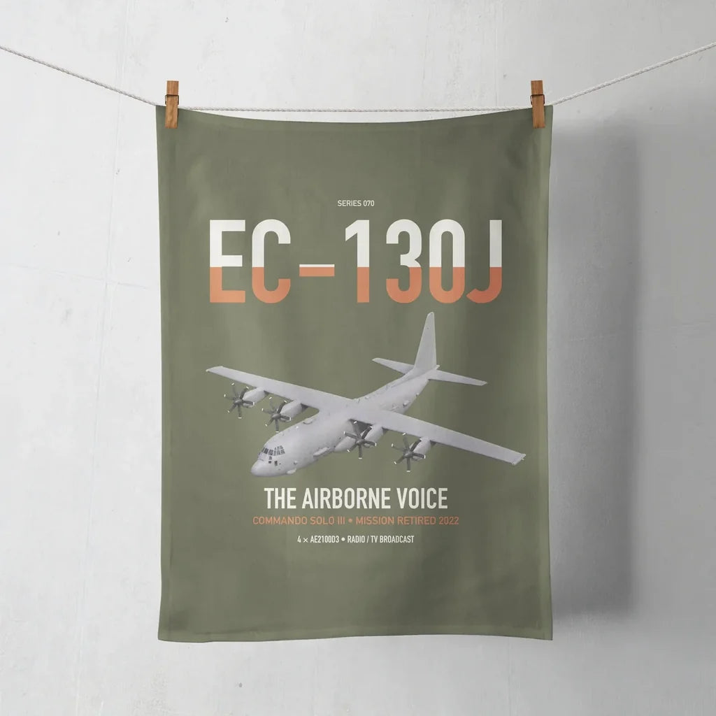 EC-130J Commando Solo III design on green army towel
