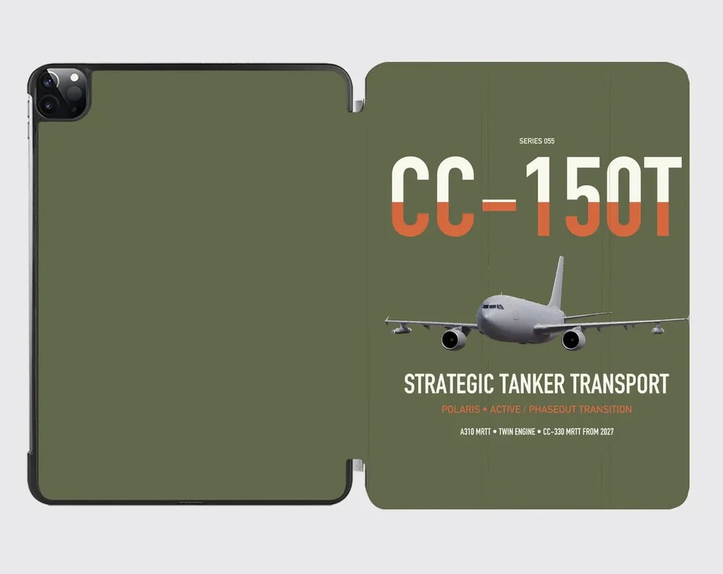 Airbus CC-150T Polaris design on green army ipad tablet case