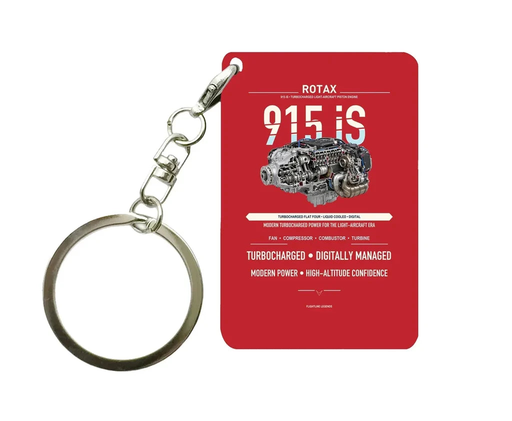 915 iS Key Chain design on red key chain