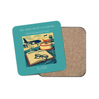 Thumbnail for The Chief Pilot's Logbook - Designed Coasters design on turquoise 1-piece