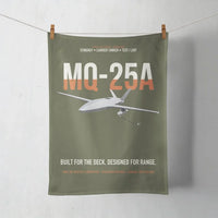 Thumbnail for MQ-25A STINGRAY design on green army towel