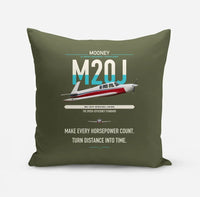 Thumbnail for Mooney M20J 201 design on green army pillow