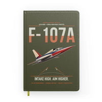 Thumbnail for F-107A Ultra Sabre design on green army notebook